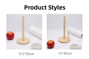 Detailed comparison of two natural pine wood paper towel holders in single and double column