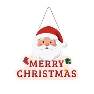 Weihnachts-Türschild aus Holz mit Weihnachtsmann und Schriftzug für festliche Dekoration