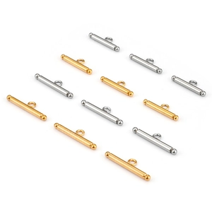 Polished stainless steel OT toggle clasps for jewelry making in gold and silver finish