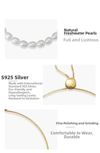 Macro shot of S925 sterling silver stamp and lustrous natural freshwater pearls detail