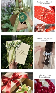 Collage of decorative satin ribbons for gift wrapping, hair bows, and floral decorations