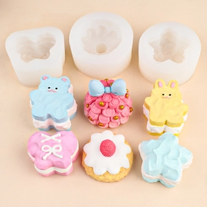 Silikonform-Set für süße Bären- Hasen- und Erdbeer-Desserts für Bastelarbeiten DIY