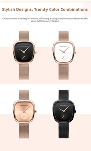 Damen Quarzuhren Set mit Milanaise-Armband in vier verschiedenen stilvollen Farbkombinationen
