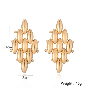 Details zu 3,1 cm x 1,6 cm 18K vergoldeten Ohrringen mit 12g Gewichtsangabe