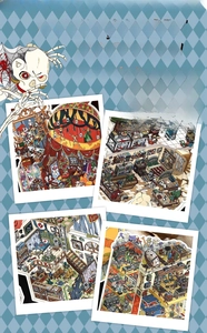 Macro detail of 2.5D scenery stickers with vibrant digital printing for journaling