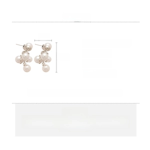 Tabella taglie dettagliata per orecchini a grappolo di perle con altezza di 4,5 cm