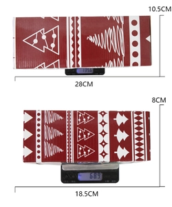 Detailed dimensions and weight of red wool felt Christmas tree packaging boxes