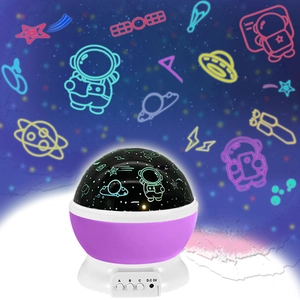 Detail of the Starry Sky Projector with astronaut patterns and functional A B C buttons