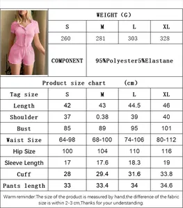 Guía de tallas para conjunto casual de mujer con peso de tela y medidas de ropa