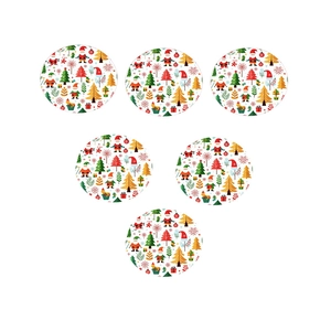 Christmas themed felt coasters with red snowflake design for festive drink decorations