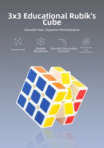 Detail view of smooth 3x3x3 speed cube showing flexible internal rotation and stable structure
