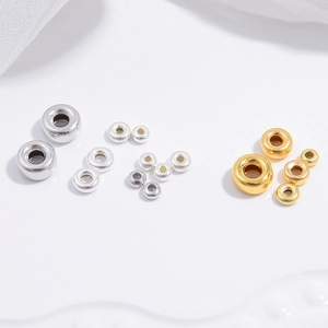 Smooth S925 Sterling Silver Round Spacer Beads For DIY Jewelry Making Bracelets And Necklaces Craft Accessories
