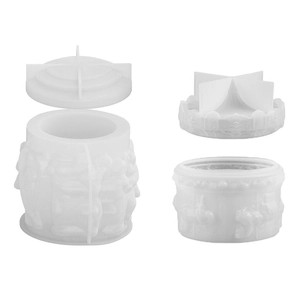 Stampo in silicone con giostra a rilievo per candele fai da te e vasi per fiori