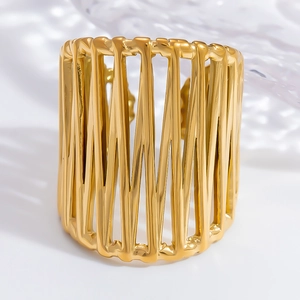 Detailed close-up showing the smooth texture and finish of a pearl stainless steel ring