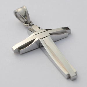 Jesus Cross Pendant Necklace Stainless Steel Titanium Multiple Layers Hip Hop Punk Gothic Jewelry For Men Women Unisex