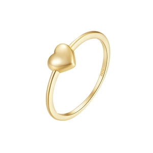 Close-up of S925 hallmark on minimalist gold heart ring showing fine metal texture