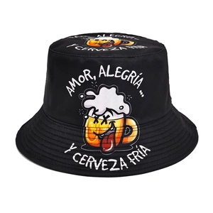 Cappello Bucket Poliestere Grafica Boccale Di Birra Festival Festa Citazione Spagnola Protezione Solare Retro Casual Unisex