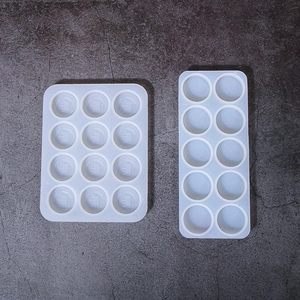 Detailed top view of 12-hole crown and 10-hole round chess piece silicone epoxy resin molds