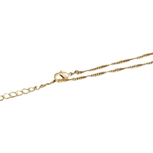 14k gold-plated O-chain necklace with adjustable lobster clasp and extension link