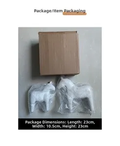Detailed packaging view showing two wooden horse ornaments with protective bubble wrap