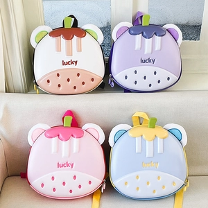 Cute Cartoon Fruit Pattern Kids Backpack EVA Hard Shell Lightweight Breathable Toddler School Bag For Boys And Girls