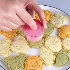 3D Osterhasen Plätzchenformen Set mit Kaninchen und Eiern zum Fondant Backen