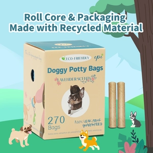 Eco-friendly lavender scented leak-proof dog waste bags with core in 270 count pack