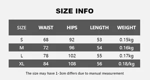 Guide des tailles pour mini-jupe en similicuir noir avec mesures taille et hanches