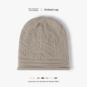 Bonnet En Tricot D'hiver Pour Femmes Doublé De Polaire Épaisse Chaud Coupe-Vent Extérieur Bonnet Décontracté