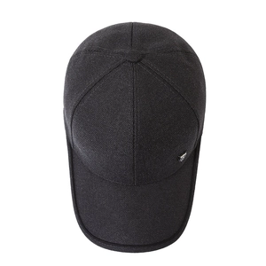 Men's dark gray breathable mesh baseball cap with shield emblem and curved brim