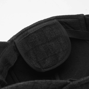 Close-up of winter wool baseball cap interior showing warm fleece lining and stitching