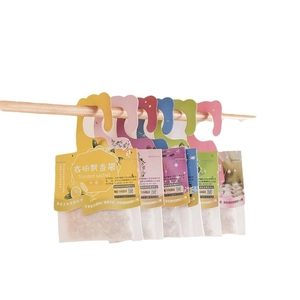 Hanging wardrobe scented sachets with natural aromatic particles in various colors