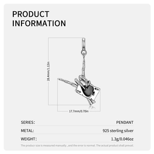 S925 sterling silver skull skeleton hand clutching Ace of Spades pendant necklace for men