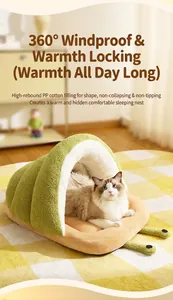 Detail of cute snail pet bed showing high-rebound PP cotton filling and stable structure