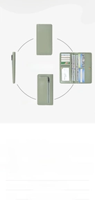 Details des flachen RFID PU-Leder Portemonnaies mit 11 Kartenfächern und Reißverschlussfach