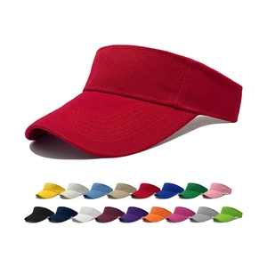 Sun Visor Hat Adjustable Cotton Twill Breathable Outdoor Sport Running Tennis Golf Unisex Plain