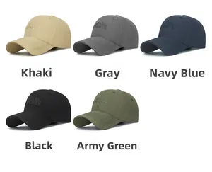 Detailed collection of five cotton canvas baseball caps with mountain embroidery