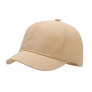 Beige short brim baseball cap in quick-dry waterproof fabric for men and women