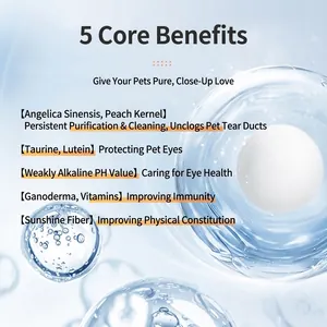 Nutritional pet eye care supplement for tear stain removal with lutein and herbal extracts