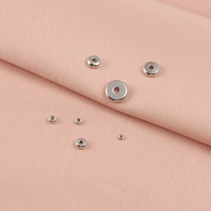 Polished silver stainless steel spacer beads in various sizes for DIY jewelry making