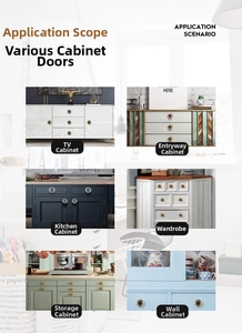 Decorative pumpkin ceramic knobs shown on cabinets and drawers in various home scenarios