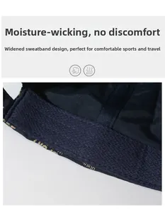 Détail du bandeau anti-transpiration large et de la doublure en maille de la casquette