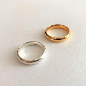 Minimalist 925 Sterling Silver Ring Plain Band Smooth Polished Geometric Jewelry For Women Everyday Wear Fashion