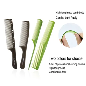 Professionelles flexibles Friseurkamm-Set mit vier verschiedenen Schneidekämmen
