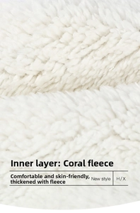 Macro shot of white coral fleece lining on winter hat showing thick warm texture