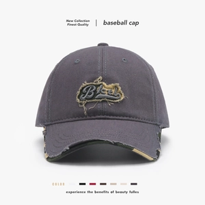 Distressed Baumwolle Baseball Cap Camouflage Vintage Gewaschen Bestickt Verstellbarer Sonnenhut Für Herren Damen