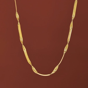 Twisted Blade Herringbone Chain Necklace And Bracelet Minimalist Titanium Steel Jewelry Elegant Flat Serpent Link