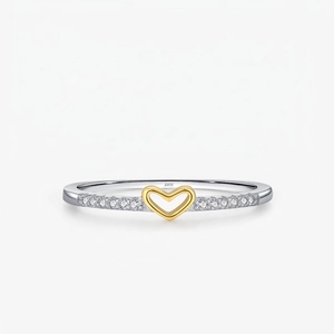 925 Sterling Silver Ring Women Heart Infinity Shape Pave Cubic Zirconia Adjustable Ins Style Fashion Fine Jewelry Gift