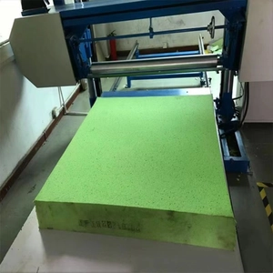 Detailed view of bulk green wood pulp sponge block for baby bath sponge production