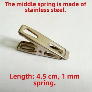 Macro view of 4.5cm stainless steel clothespin with 1cm spring for heavy duty use